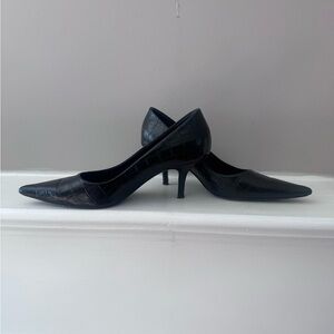 Anine Bing Black Croc-Patterned Heels size 38